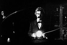Mark Twain at Tesla's Laboratory